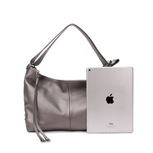 New 2020 ZENCY | 100% Genuine Cow Leather Women OL Handbag - Extendable Top Handle Bag - Cowhide Ladies Classic