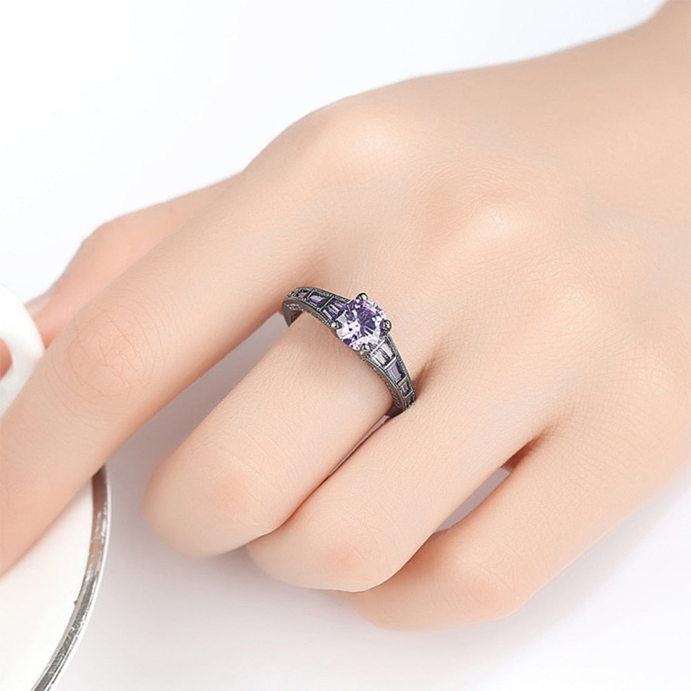 Rose Gold Color Assembly Anel Feminino Bijoux Aneis 0.5 Ct Engagement Ring Zirconia Jewelry Rings