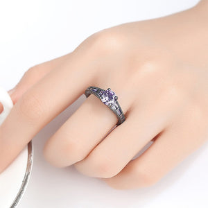 Rose Gold Color Assembly Anel Feminino Bijoux Aneis 0.5 Ct Engagement Ring Zirconia Jewelry Rings