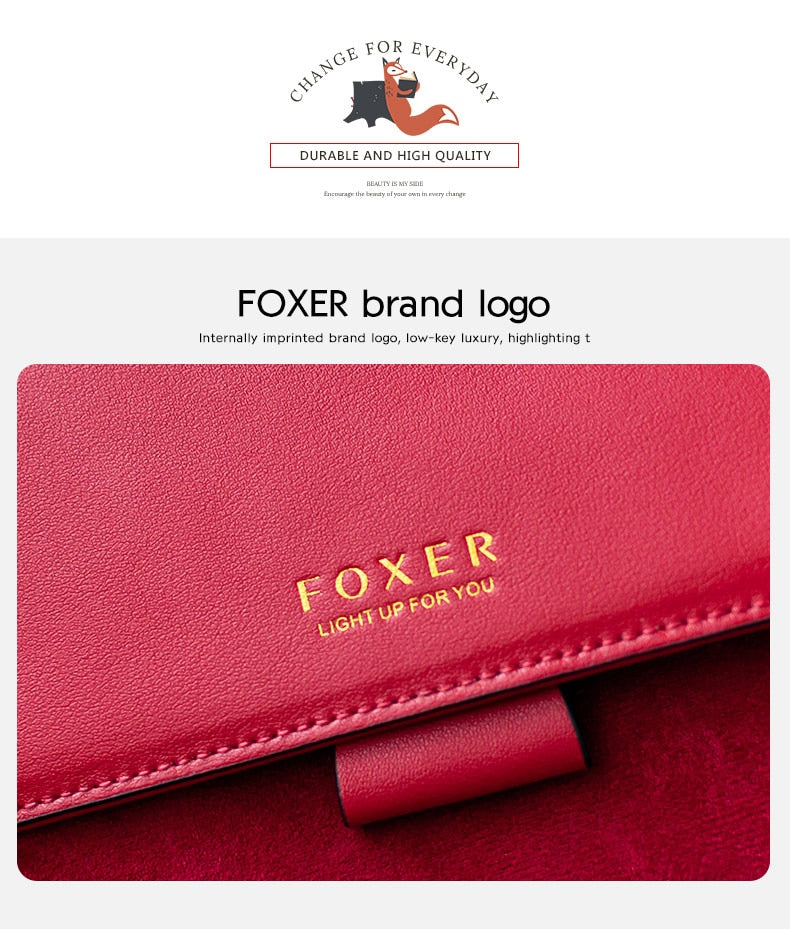 FOXER Women Crossbody Bag Shoulder Bags Shoulder Bag Purse Lady Flap Female Messenger Bag Valentine's Day Present Gift
