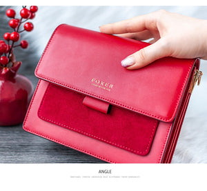 FOXER Women Crossbody Bag Shoulder Bags Shoulder Bag Purse Lady Flap Female Messenger Bag Valentine's Day Present Gift