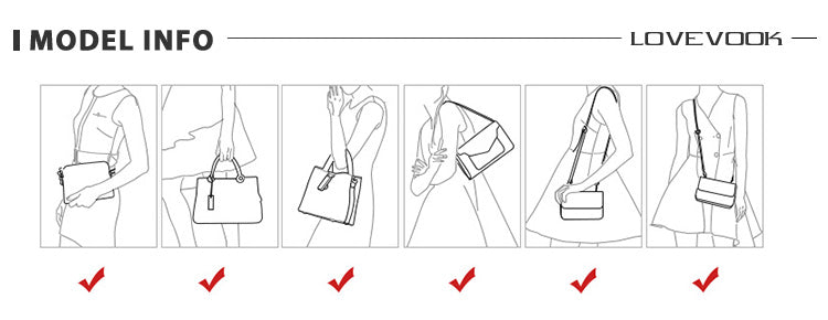 LOVEVOOK women shoulder bags crossbody bags for ladies large tote bag set 3 pcs clutch and purse luxury handbag women designer