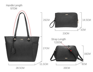 LOVEVOOK women shoulder bags crossbody bags for ladies large tote bag set 3 pcs clutch and purse luxury handbag women designer