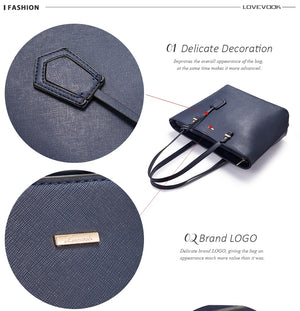 LOVEVOOK women shoulder bags crossbody bags for ladies large tote bag set 3 pcs clutch and purse luxury handbag women designer