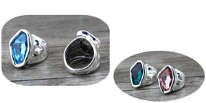 Anslow Original Design Fashion Jewelry  Vintage Irregular Crystal Couples Love Rings For Women Valentine's Day Gift  LOW0042AR