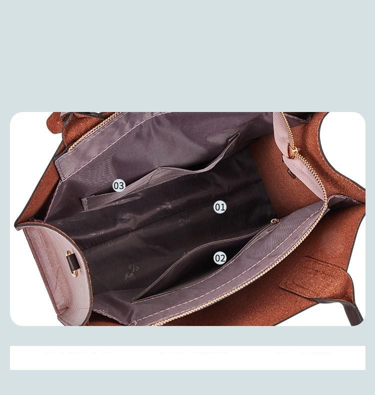 3 pcs set fashion pu leather Women shoulder bags Women's handbag women Crossbody bags female clutches Ladies wallet black