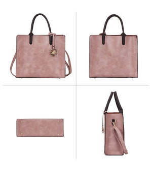 3 pcs set fashion pu leather Women shoulder bags Women's handbag women Crossbody bags female clutches Ladies wallet black
