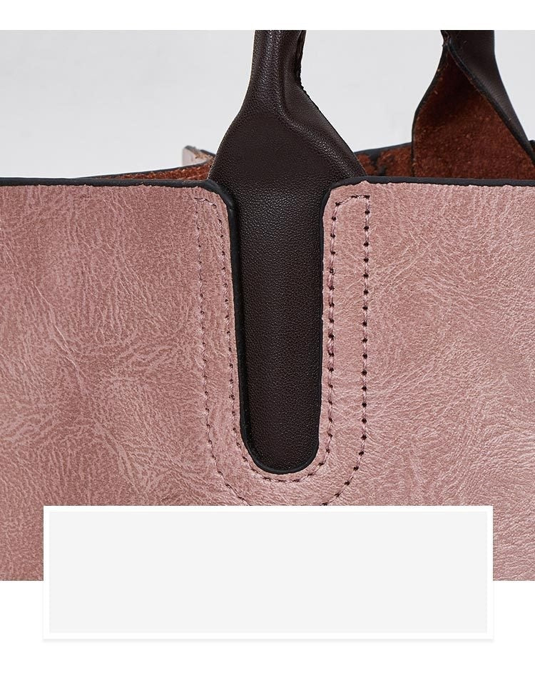 3 pcs set fashion pu leather Women shoulder bags Women's handbag women Crossbody bags female clutches Ladies wallet black