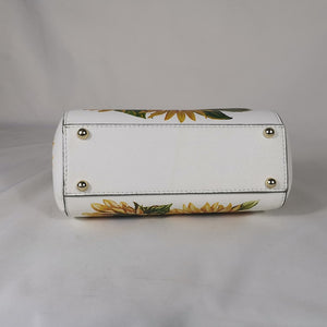 Women's handbags white brand designer sunflower.