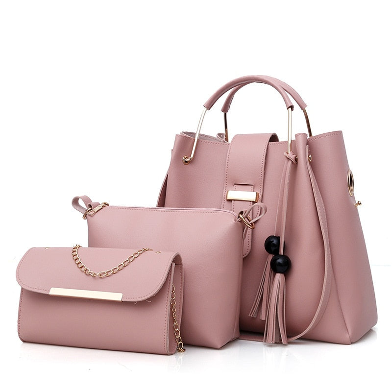 2020 New Style Foreign Trade | WOMEN'S Bag Korean-style - Different Size Bucket Handbag 3pcs Set.