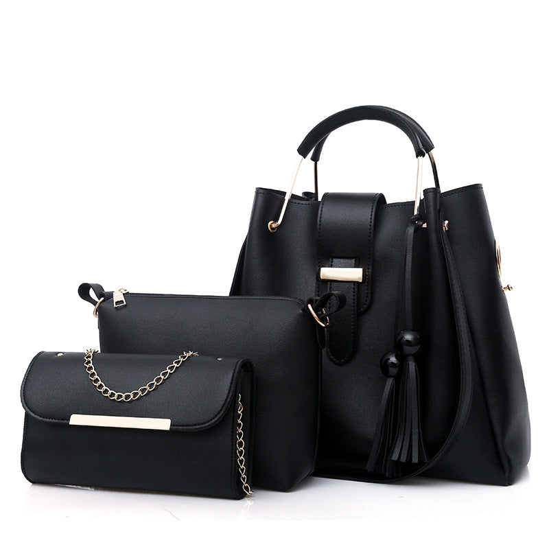2020 New Style Foreign Trade | WOMEN'S Bag Korean-style - Different Size Bucket Handbag 3pcs Set.
