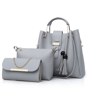 2020 New Style Foreign Trade | WOMEN'S Bag Korean-style - Different Size Bucket Handbag 3pcs Set.