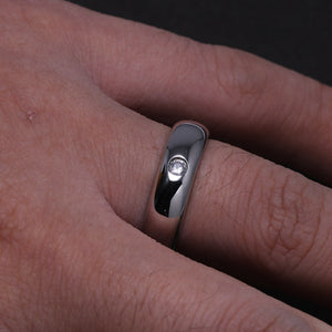 Real Pure 925 Sterling Silver Rings For Women And Men Simple Couple Ring Smooth Wedding Band For Lovers