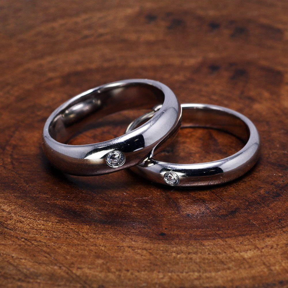 Real Pure 925 Sterling Silver Rings For Women And Men Simple Couple Ring Smooth Wedding Band For Lovers