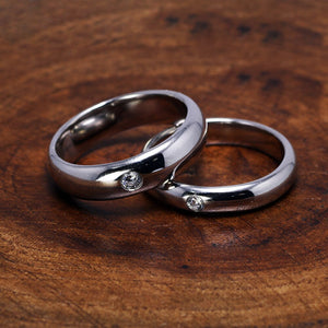 Real Pure 925 Sterling Silver Rings For Women And Men Simple Couple Ring Smooth Wedding Band For Lovers