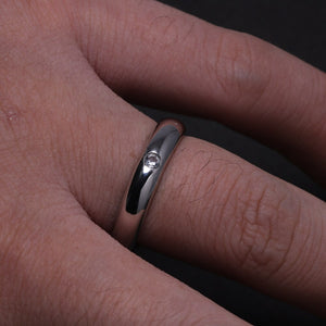 Real Pure 925 Sterling Silver Rings For Women And Men Simple Couple Ring Smooth Wedding Band For Lovers