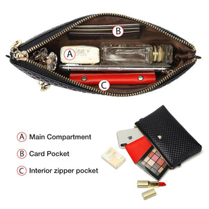 FOXER Brand Genuine Leather Women Crossbody Bags Simple Classic Style Lady Black Messenger Bag Stylish Long Shoulder Strap Bag