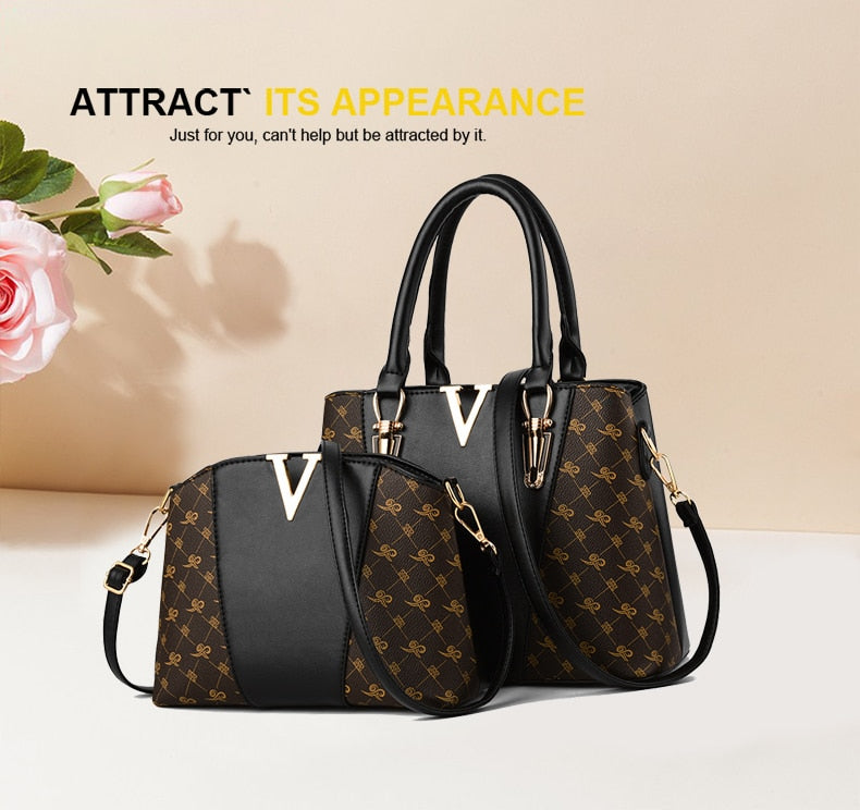 Set 2 Pcs Leather Handbag Women - Bag Ladies Hand Bags for Women 2020.