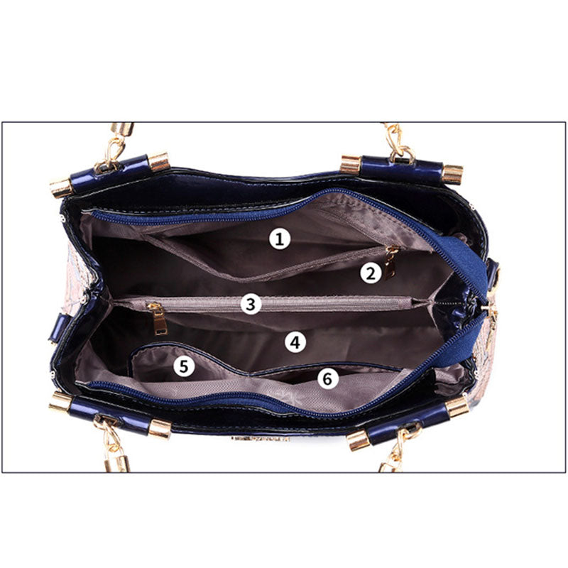 Women Bags For Ladies - Handbags Large Capacity Women's - Top-handle Hand bags - Floral Luxury Patent Leather Bag.