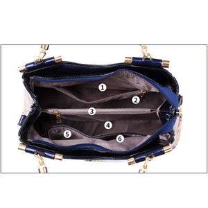 Women Bags For Ladies - Handbags Large Capacity Women's - Top-handle Hand bags - Floral Luxury Patent Leather Bag.