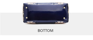 Women Bags For Ladies - Handbags Large Capacity Women's - Top-handle Hand bags - Floral Luxury Patent Leather Bag.