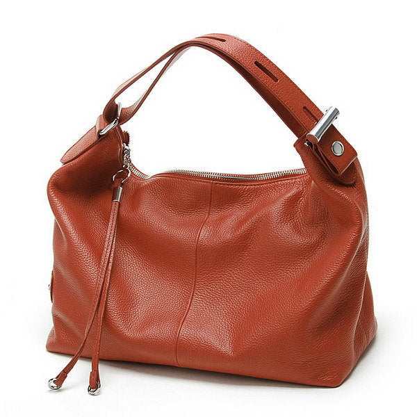 New 2020 ZENCY | 100% Genuine Cow Leather Women OL Handbag - Extendable Top Handle Bag - Cowhide Ladies Classic