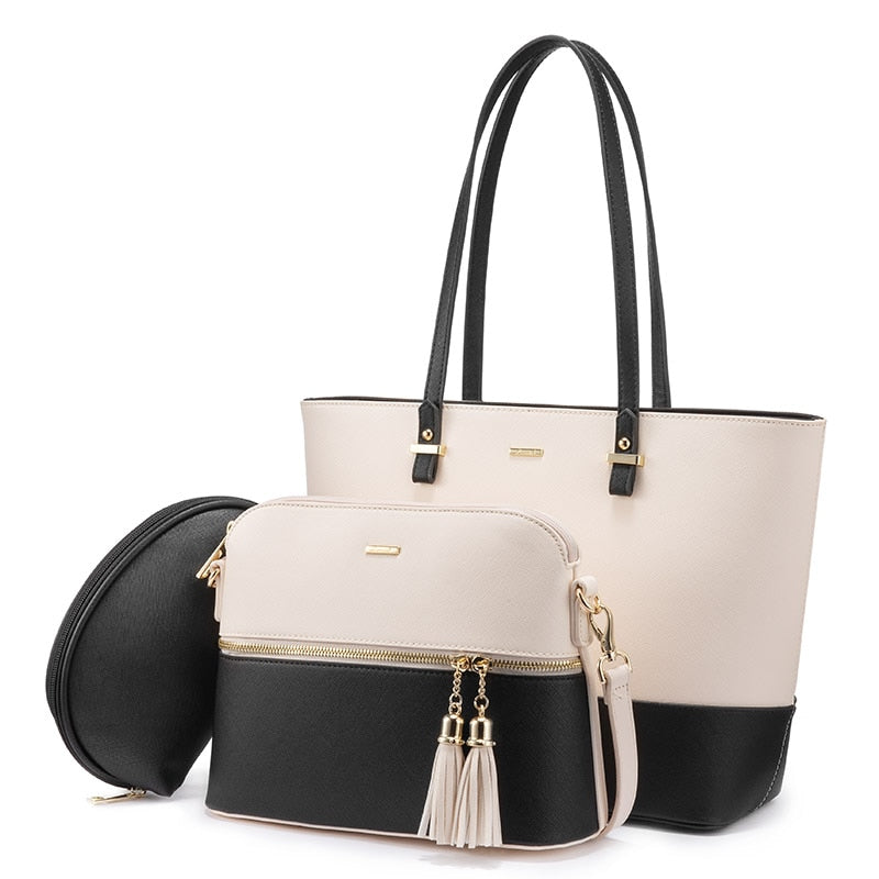 LOVEVOOK women shoulder bags crossbody bags for ladies large tote bag set 3 pcs clutch and purse luxury handbag women designer