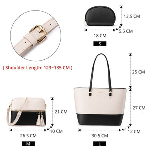 LOVEVOOK women shoulder bags crossbody bags for ladies large tote bag set 3 pcs clutch and purse luxury handbag women designer