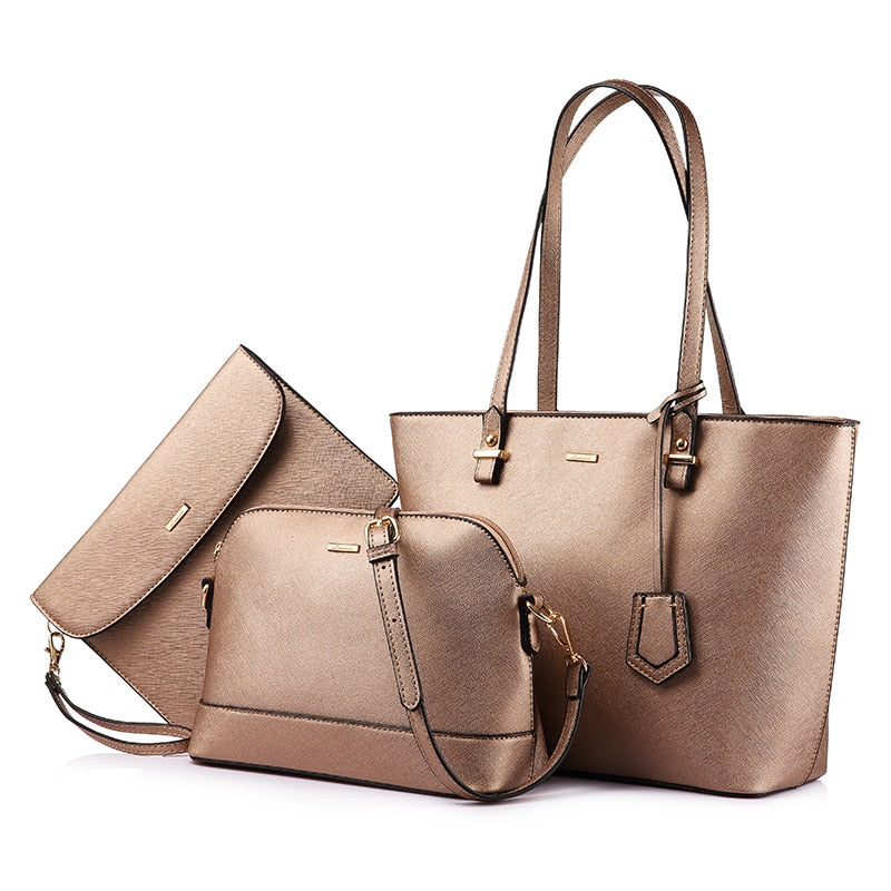 LOVEVOOK women shoulder bags crossbody bags for ladies large tote bag set 3 pcs clutch and purse luxury handbag women designer