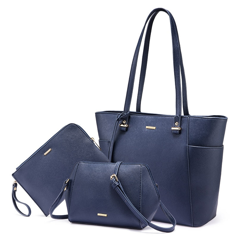 LOVEVOOK women shoulder bags crossbody bags for ladies large tote bag set 3 pcs clutch and purse luxury handbag women designer