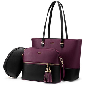 LOVEVOOK women shoulder bags crossbody bags for ladies large tote bag set 3 pcs clutch and purse luxury handbag women designer