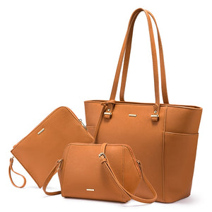 LOVEVOOK women shoulder bags crossbody bags for ladies large tote bag set 3 pcs clutch and purse luxury handbag women designer