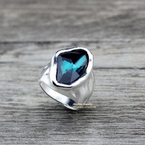 Anslow Original Design Fashion Jewelry  Vintage Irregular Crystal Couples Love Rings For Women Valentine's Day Gift  LOW0042AR