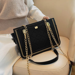 Elegant Female Lattice Tote bag 2020 Fashion New High quality PU Leather Women's Designer Handbag Chain Shoulder Messenger Bag