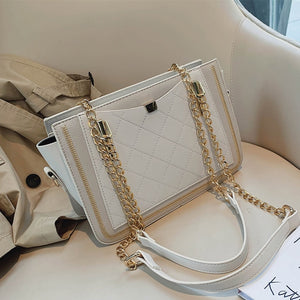 Elegant Female Lattice Tote bag 2020 Fashion New High quality PU Leather Women's Designer Handbag Chain Shoulder Messenger Bag