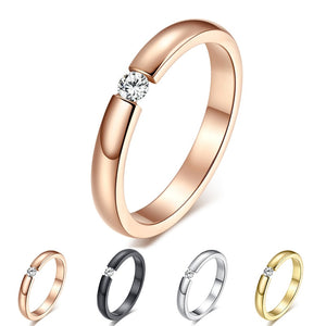 Engagement Ring for Women Stainless Steel (Silver color & Gold color).
