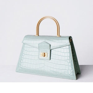 Women box flap bag animal print alligator totes bag white coffee vintage Trapezoid shoulder messenger bag 2020 spring summer new