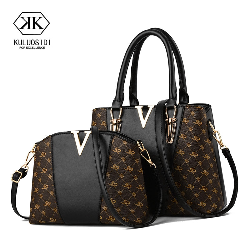 Set 2 Pcs Leather Handbag Women - Bag Ladies Hand Bags for Women 2020.