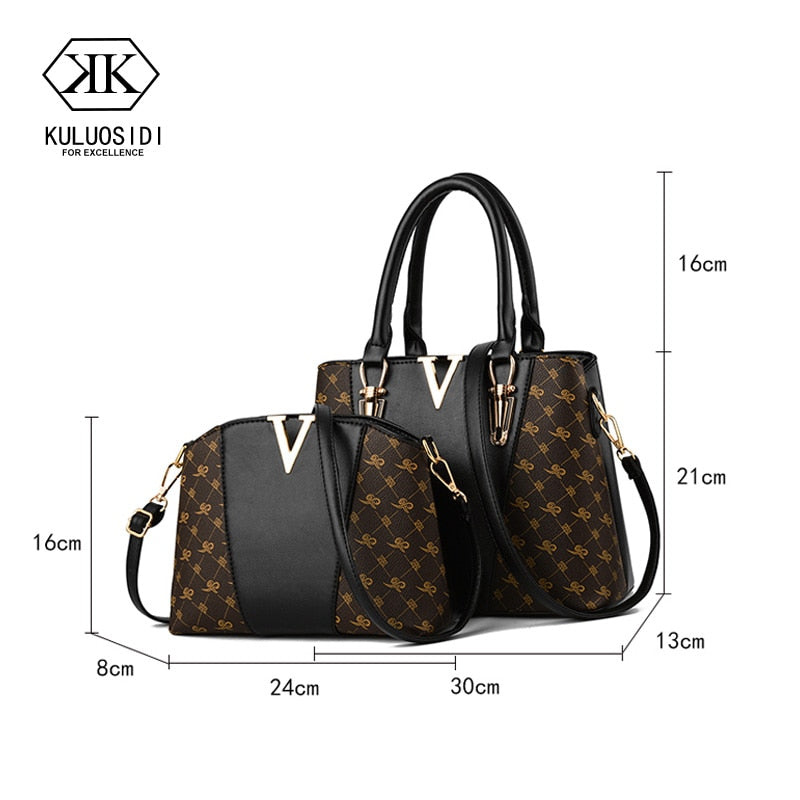 Set 2 Pcs Leather Handbag Women - Bag Ladies Hand Bags for Women 2020.