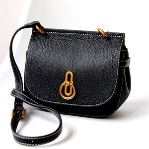 Handbag Ladies New Hot Genuine - Leather Elegant Saddle Bag For Mature Women High Quality.