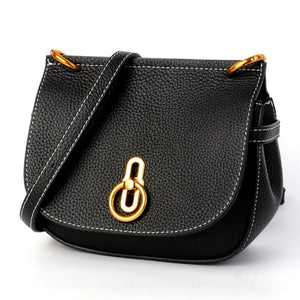 Handbag Ladies New Hot Genuine - Leather Elegant Saddle Bag For Mature Women High Quality.