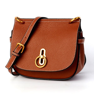 Handbag Ladies New Hot Genuine - Leather Elegant Saddle Bag For Mature Women High Quality.