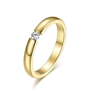 Engagement Ring for Women Stainless Steel (Silver color & Gold color).