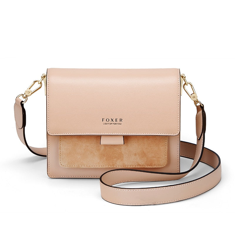 FOXER Women Crossbody Bag Shoulder Bags Shoulder Bag Purse Lady Flap Female Messenger Bag Valentine's Day Present Gift