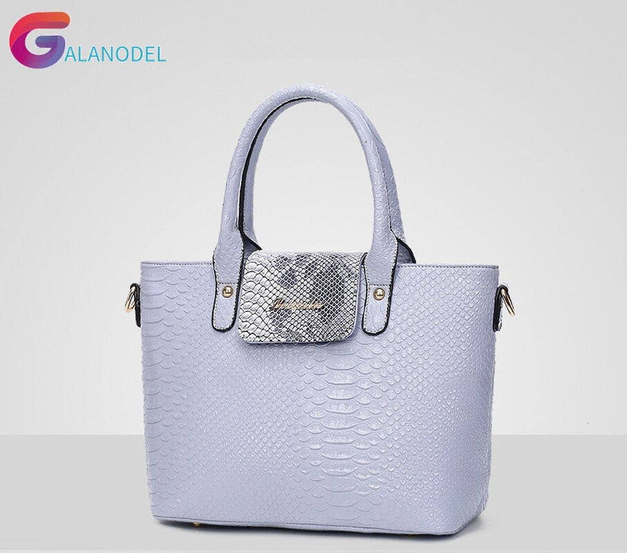 [6 Pieces] Set Leather Bags Alligator - Shoulder Bag Female Casual Tote - Women Messenger Bag Set Bolsas Feminina.