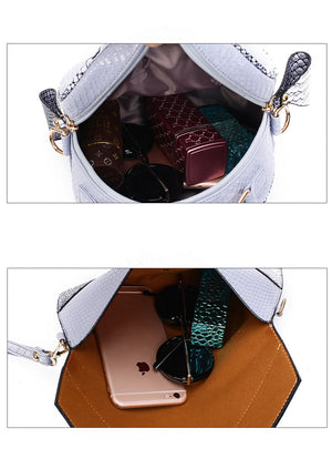 [6 Pieces] Set Leather Bags Alligator - Shoulder Bag Female Casual Tote - Women Messenger Bag Set Bolsas Feminina.
