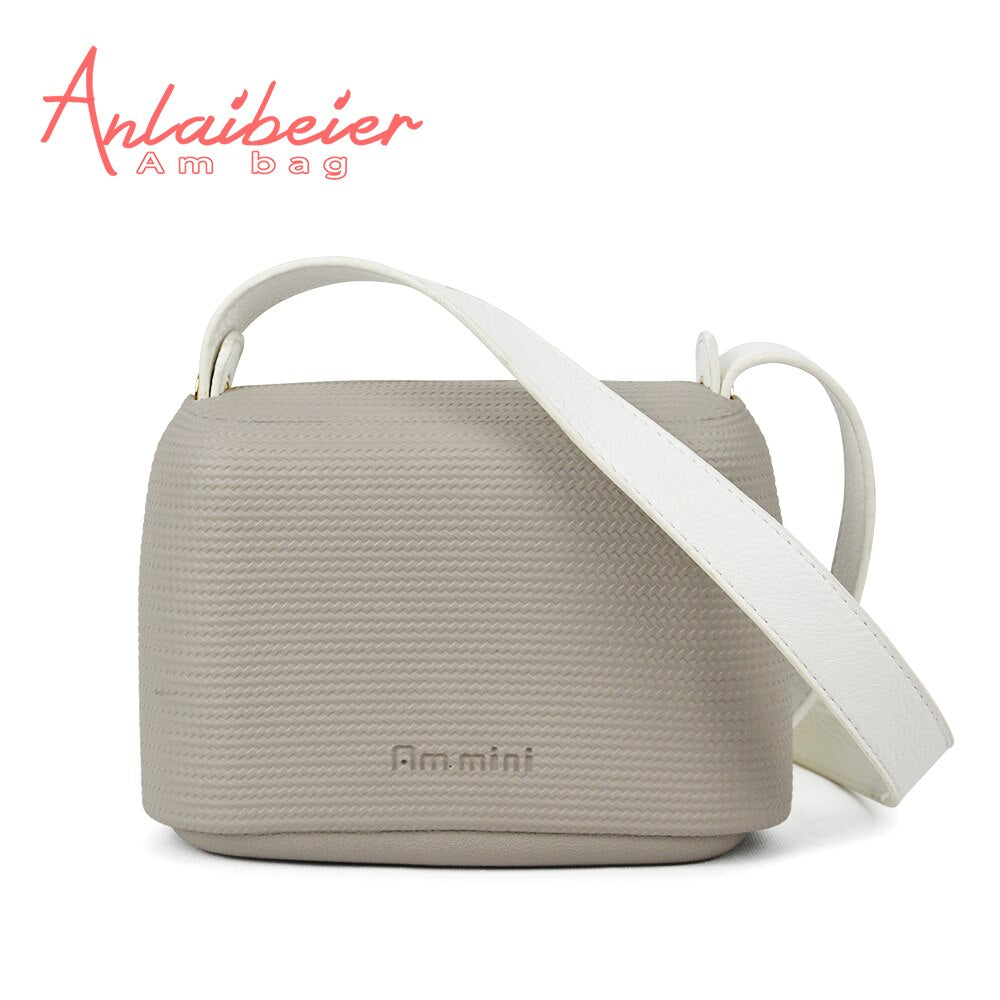ANLAIBEIER EVA O Pocket Obag O Bag Style Waterproof Mini Candy Color AMbag with Leather Belt Strap Women Silica Gel Flap Handbag