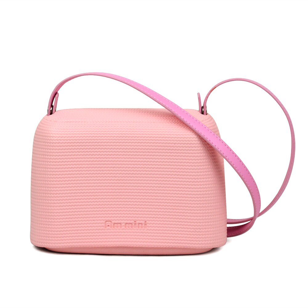 ANLAIBEIER EVA O Pocket Obag O Bag Style Waterproof Mini Candy Color AMbag with Leather Belt Strap Women Silica Gel Flap Handbag