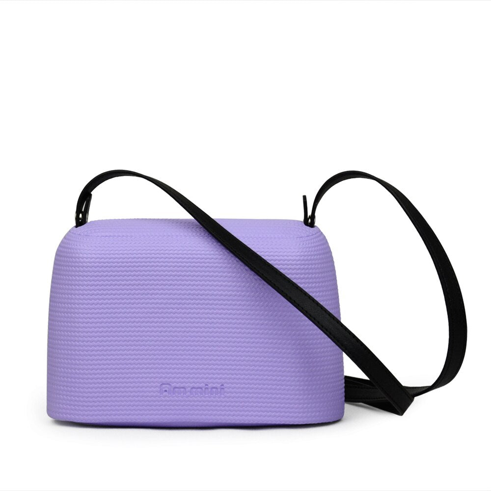 ANLAIBEIER EVA O Pocket Obag O Bag Style Waterproof Mini Candy Color AMbag with Leather Belt Strap Women Silica Gel Flap Handbag