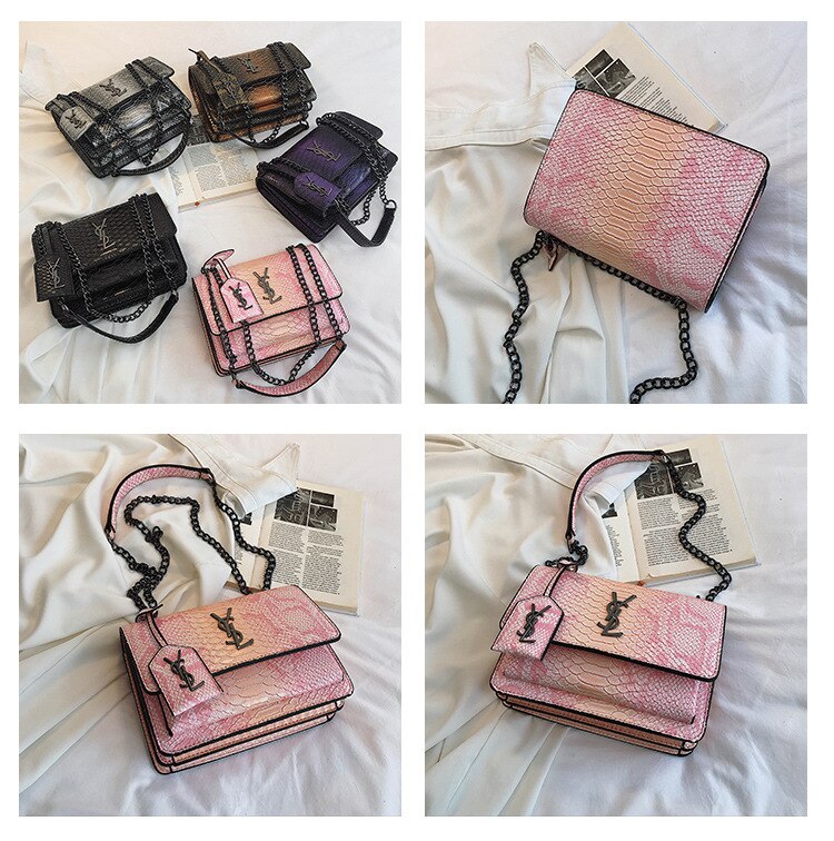 Autumn New Arrival Bag Women's 2019 New Style Western Style Popular Textured Chain Square Sling Bag Versatile Korean-style Shoul